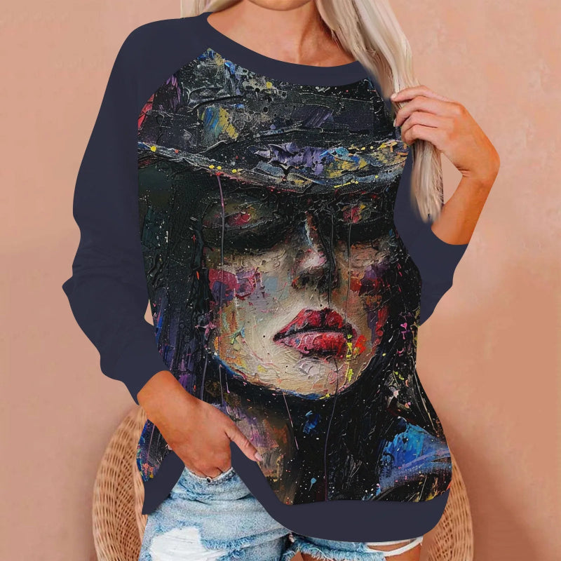 Women'S Halloween Theme Print Tops - 16