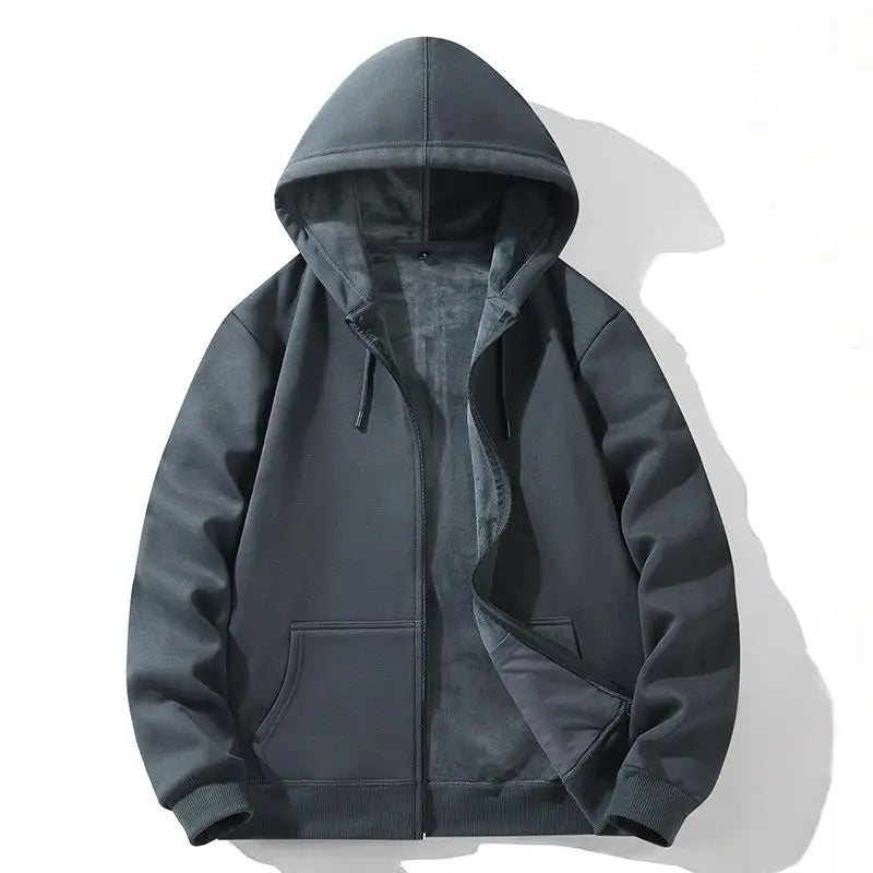 Gray hoodie with a plain background