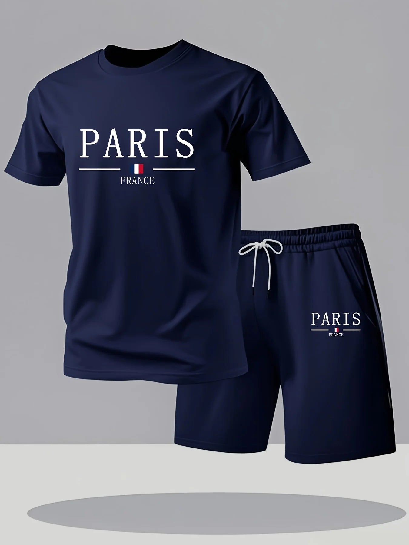 New Summer Men's Casual T-Shirt and Shorts Two-Piece Set Relaxed Fit Men's Short-Sleeve Breathable Athletic Set Two-Piece Set