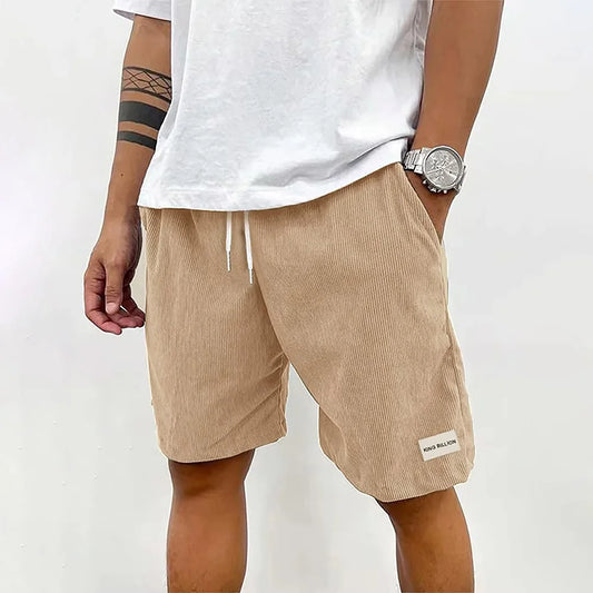 Men’s Corduroy Summer Shorts – Baggy Beach & Sport Style