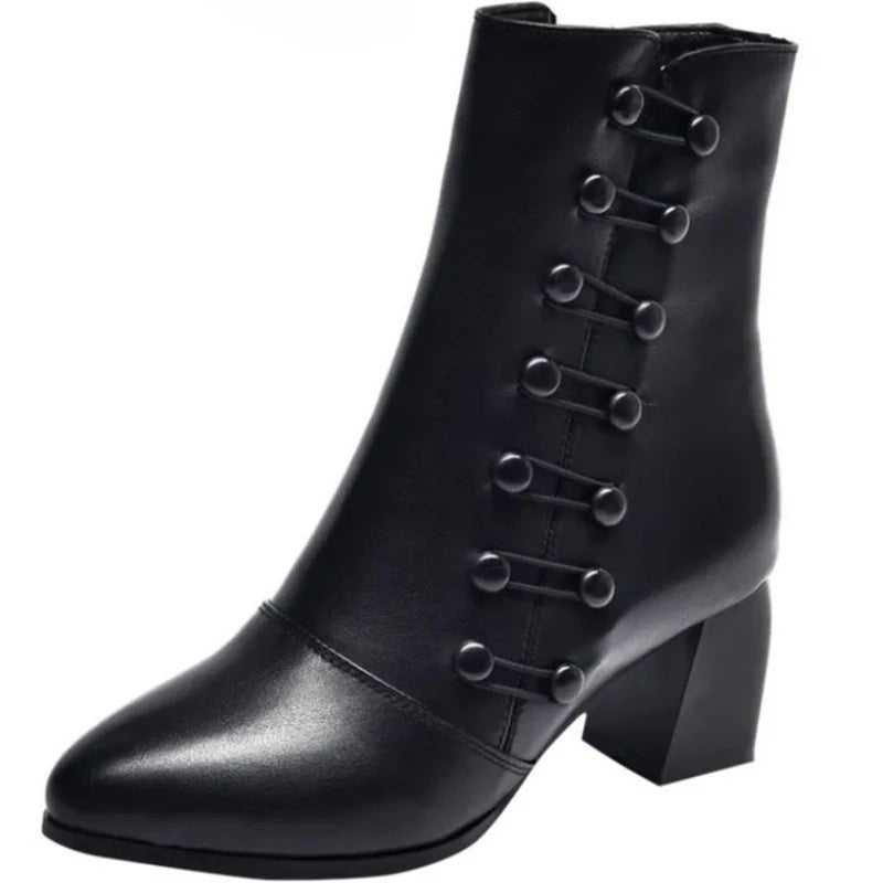 Women Boots Chunky Chelsea High - 5