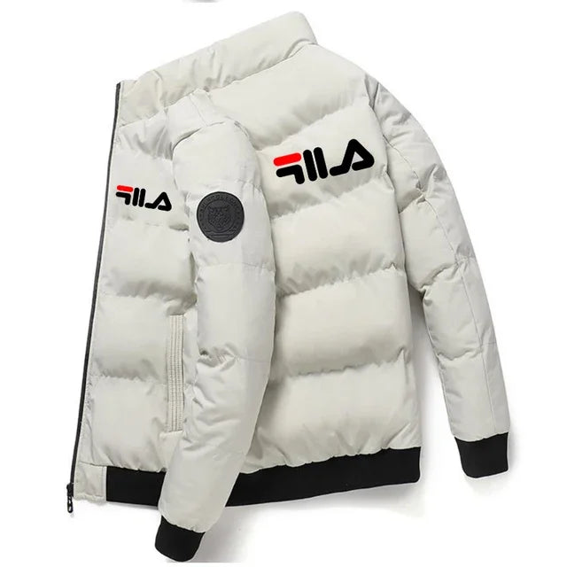 Men’s Winter Warm Coat – Windproof Printed Casual Jacket M–5XL