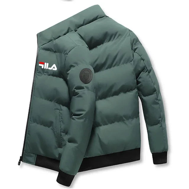 Men’s Winter Warm Coat – Windproof Printed Casual Jacket M–5XL