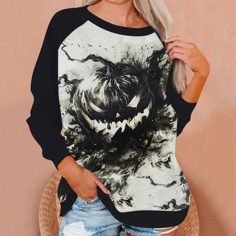Women'S Halloween Theme Print Tops - 8