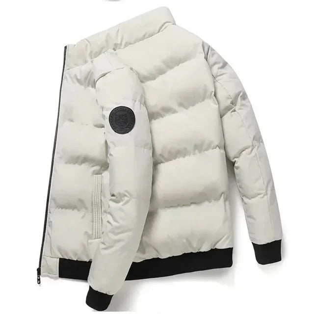 Men’s Winter Warm Coat – Windproof Printed Casual Jacket M–5XL