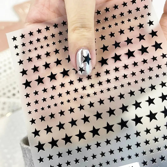 Y2K Star & Cross Nail Stickers – Self-Adhesive Luxury Manicure Art