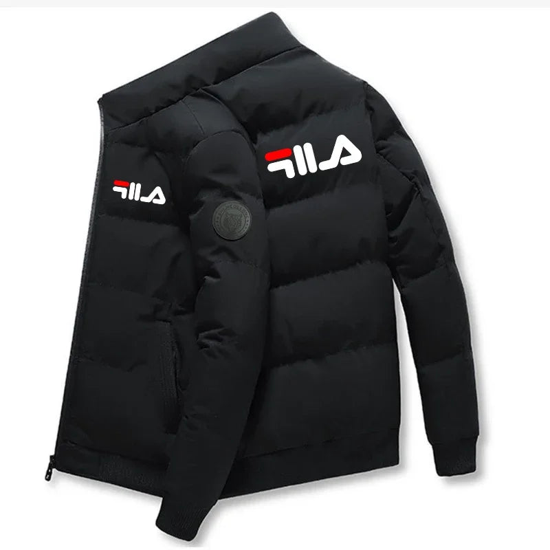 Men’s Winter Warm Coat – Windproof Printed Casual Jacket M–5XL