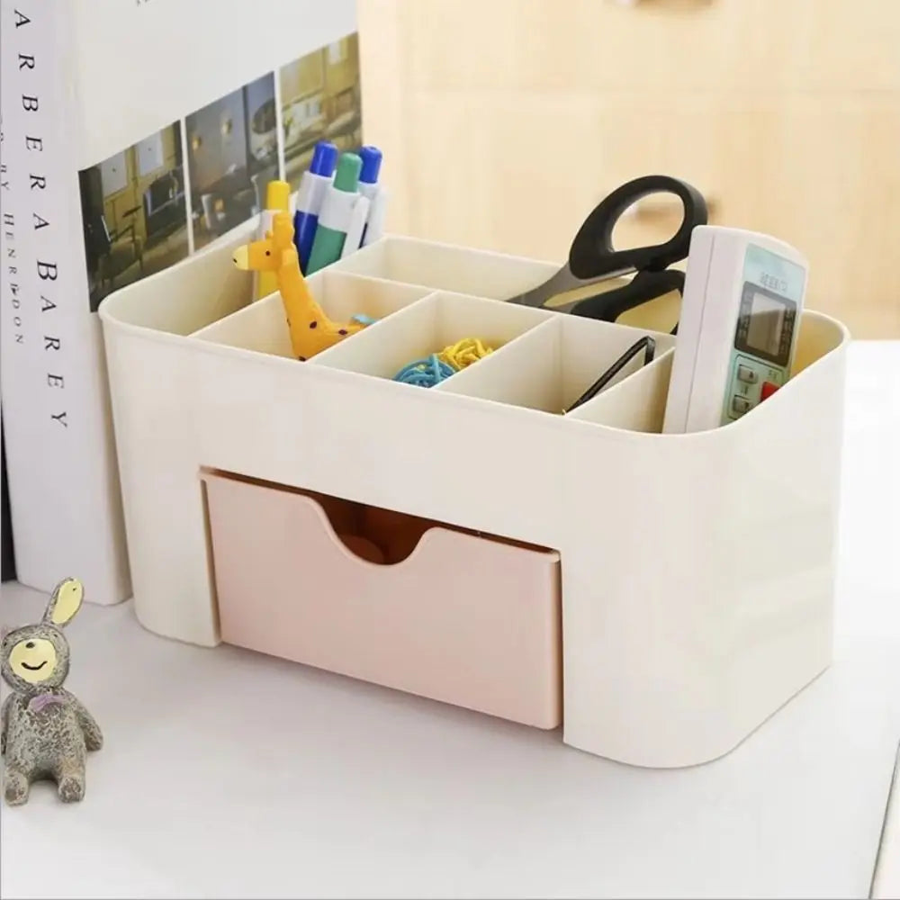 New Durable Double Layer Makeup Organizers Plastic Multiple Colors Storage Box Desktop Make Up Container