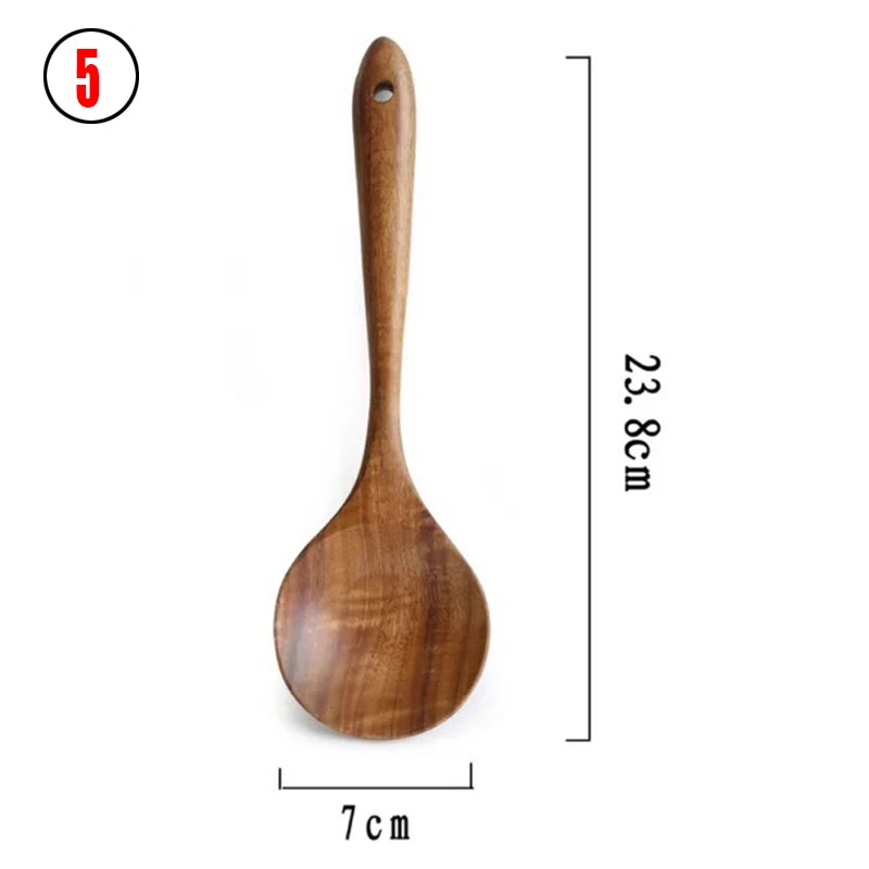 Thailand Teak Wooden Kitchen Utensils – Spoon, Ladle & Turner