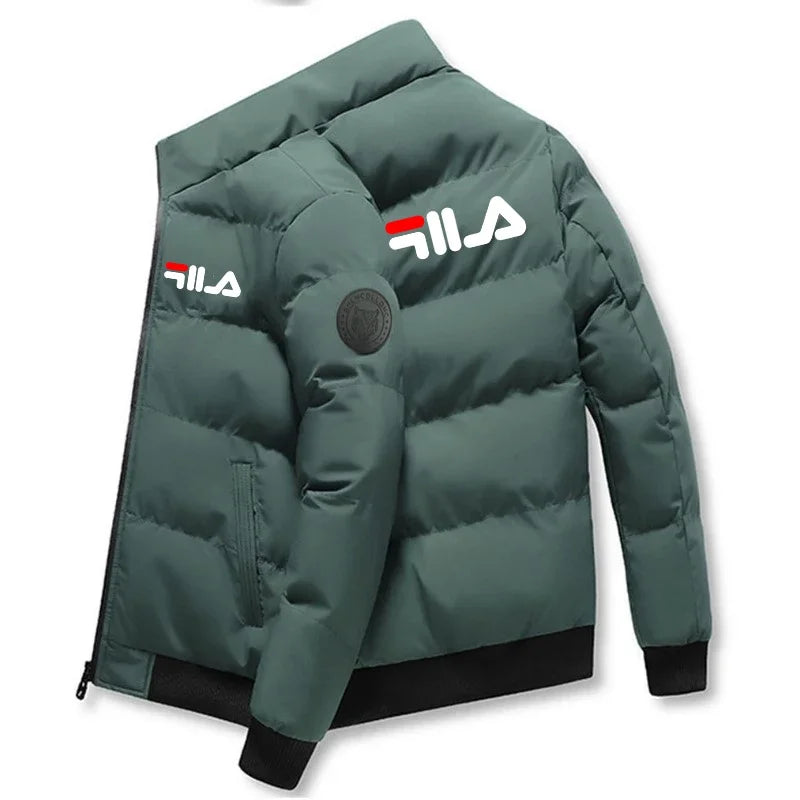 Men’s Winter Warm Coat – Windproof Printed Casual Jacket M–5XL