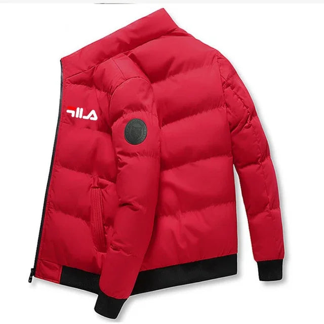 Men’s Winter Warm Coat – Windproof Printed Casual Jacket M–5XL