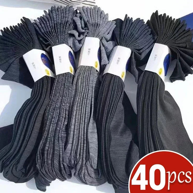 10/20 pairs Men Ice Silk Socks  -  40 pices