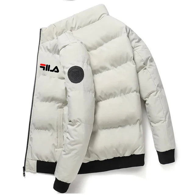 Men’s Winter Warm Coat – Windproof Printed Casual Jacket M–5XL
