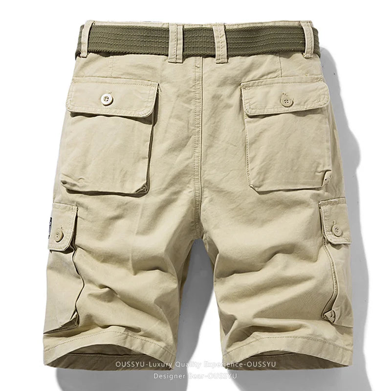 Brand Clothing Summer 100%Cotton Cargo Shorts Men Breeche Bermuda Beach Jogger Shorts Tactical Casual Shorts Male Dropshipping