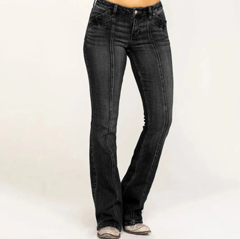 Black jeans on a white background
