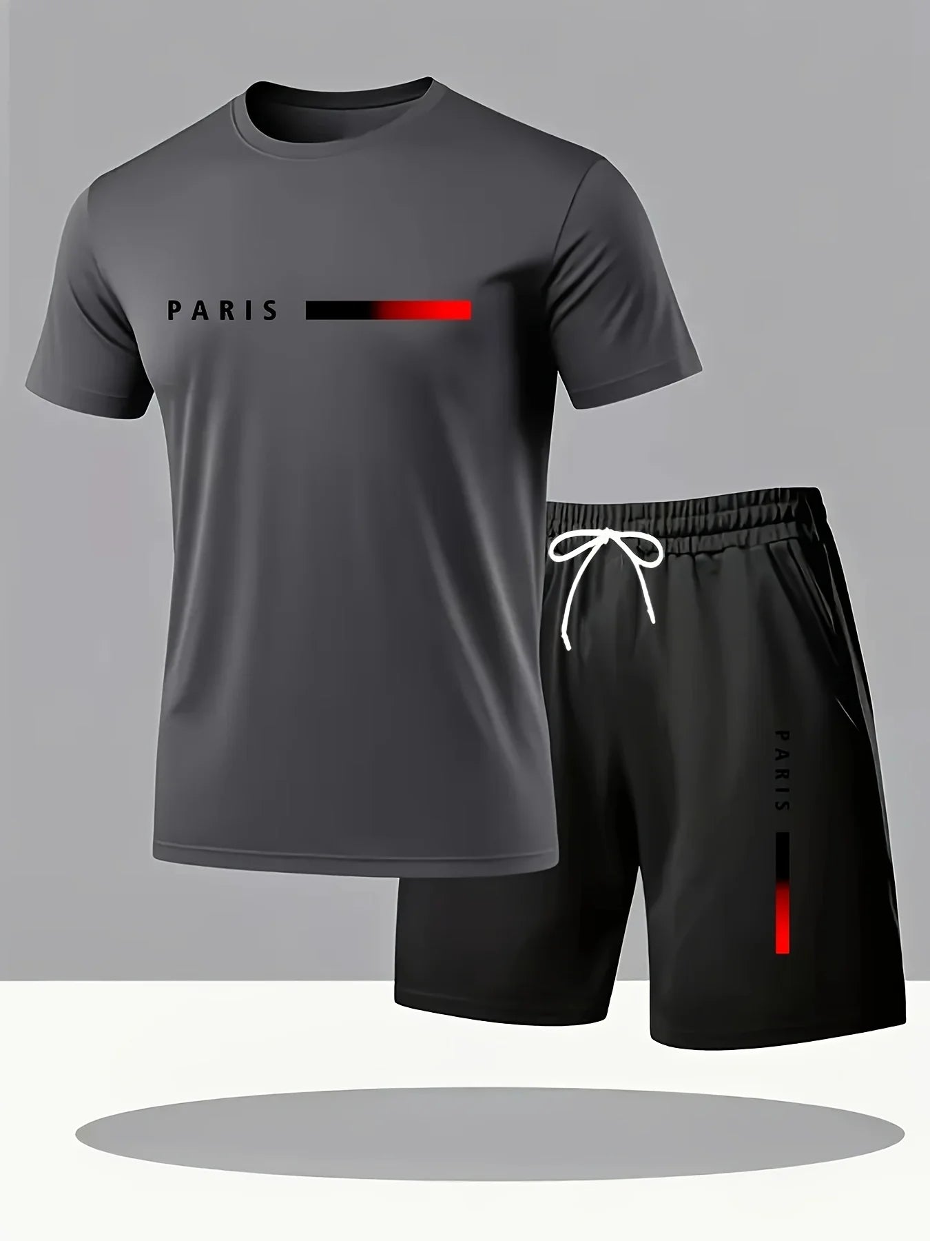 New Summer Men's Casual T-Shirt and Shorts Two-Piece Set Relaxed Fit Men's Short-Sleeve Breathable Athletic Set Two-Piece Set