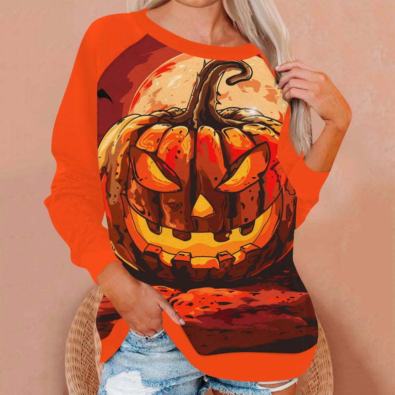 Women'S Halloween Theme Print Tops - 14