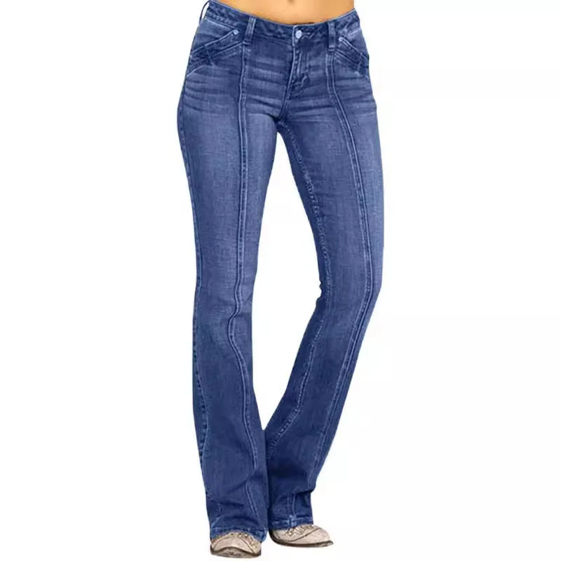 Blue jeans on a white background