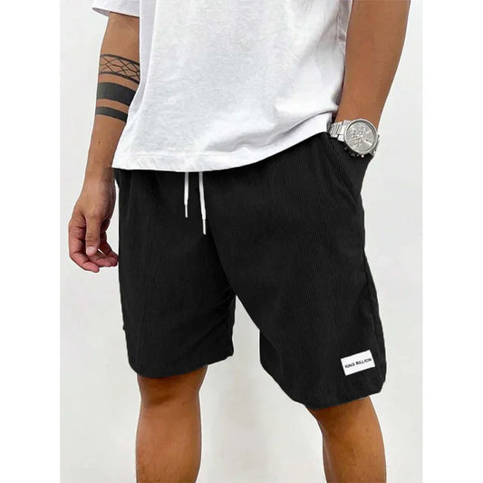 Men’s Corduroy Summer Shorts – Baggy Beach & Sport Style