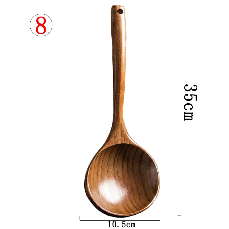 Thailand Teak Wooden Kitchen Utensils – Spoon, Ladle & Turner