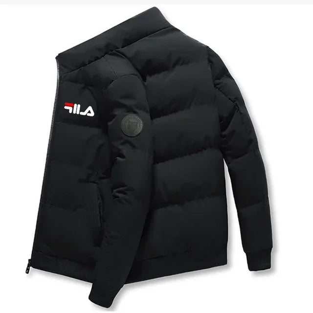 Men’s Winter Warm Coat – Windproof Printed Casual Jacket M–5XL