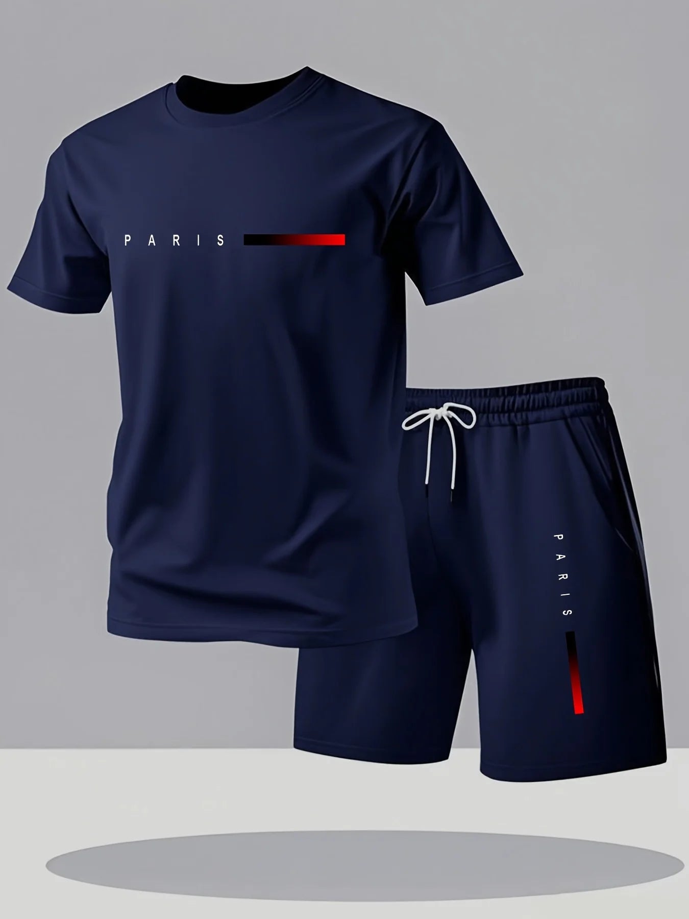 New Summer Men's Casual T-Shirt and Shorts Two-Piece Set Relaxed Fit Men's Short-Sleeve Breathable Athletic Set Two-Piece Set