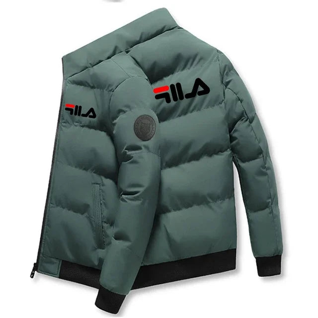 Men’s Winter Warm Coat – Windproof Printed Casual Jacket M–5XL