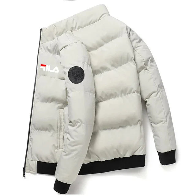 Men’s Winter Warm Coat – Windproof Printed Casual Jacket M–5XL