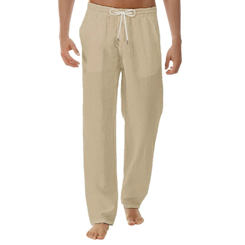  Men's Cotton Linen Long Pants - 1