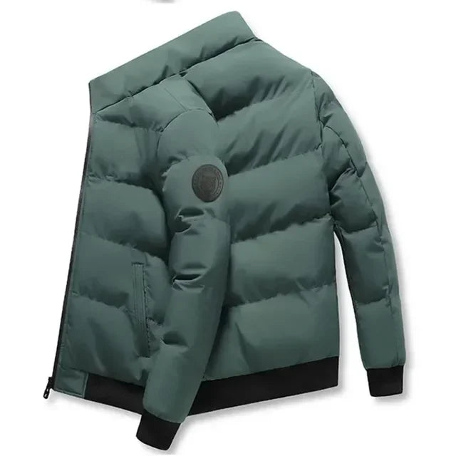 Men’s Winter Warm Coat – Windproof Printed Casual Jacket M–5XL