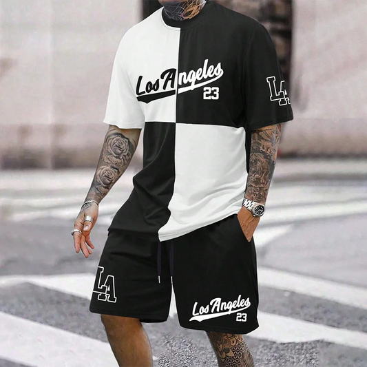 2024 New Fashion  3D Printed Men's Oversized Summer Suit Short Sleeve Shirt and Shorts Set Casual Sportswear Outfit