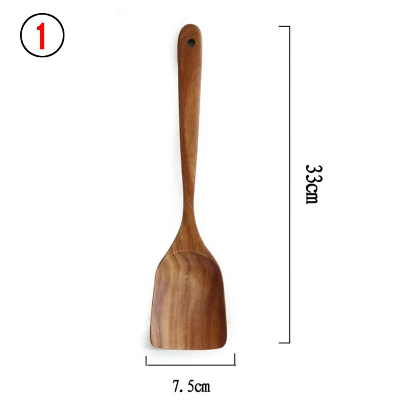 Thailand Teak Wooden Kitchen Utensils – Spoon, Ladle & Turner