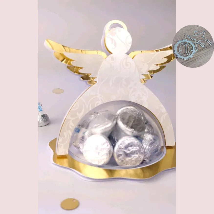 Gingerbread-shaped metal cutting die for Christmas tree ornament, candy holder, and scrapbook making ange;
