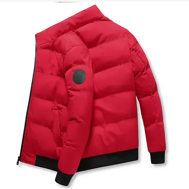 Men’s Winter Warm Coat – Windproof Printed Casual Jacket M–5XL