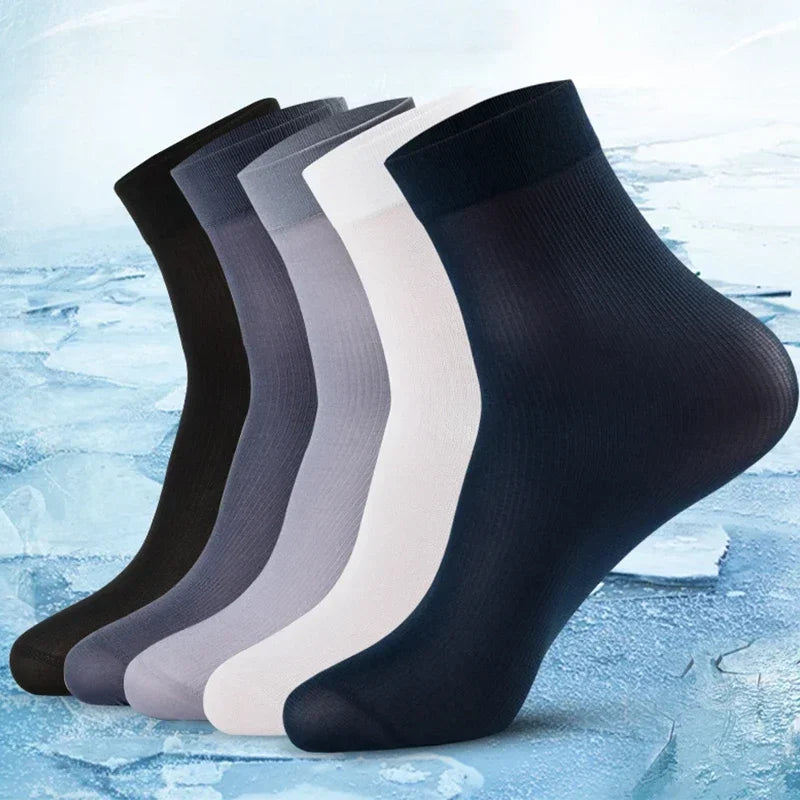 10/20 pairs Men Ice Silk Socks  -  multicolor 02