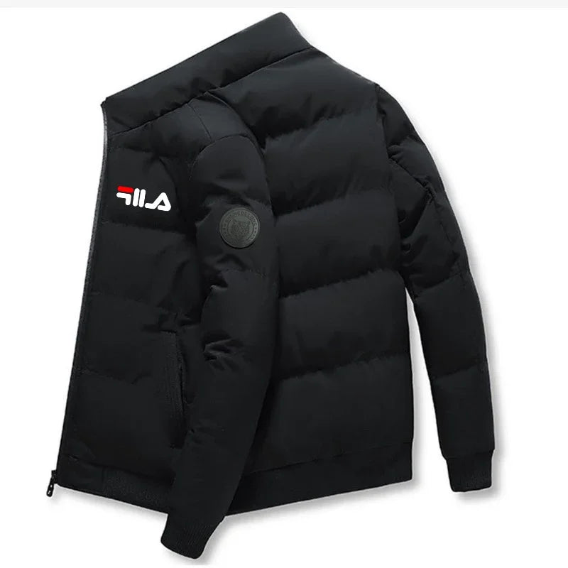 Men’s Winter Warm Coat – Windproof Printed Casual Jacket M–5XL