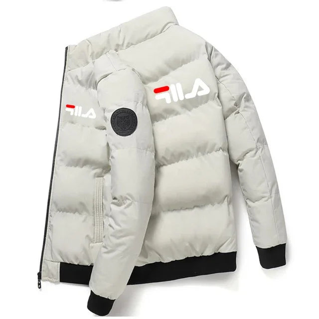 Men’s Winter Warm Coat – Windproof Printed Casual Jacket M–5XL
