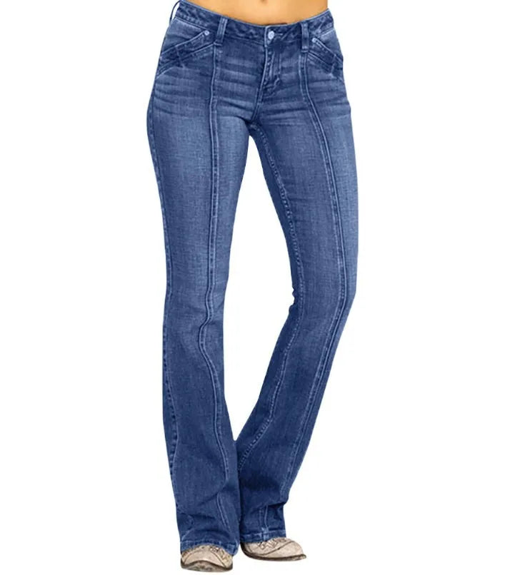 Blue jeans on a white background