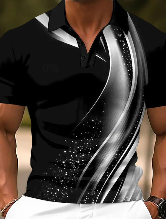 Men’s 3D Print Polo Shirt  - 7