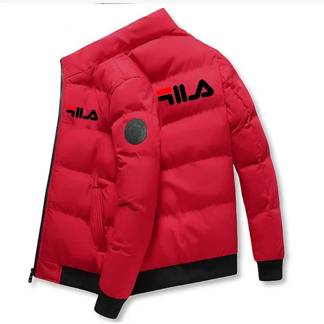 Men’s Winter Warm Coat – Windproof Printed Casual Jacket M–5XL