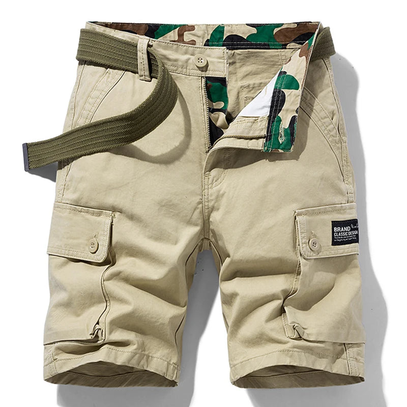 Brand Clothing Summer 100%Cotton Cargo Shorts Men Breeche Bermuda Beach Jogger Shorts Tactical Casual Shorts Male Dropshipping