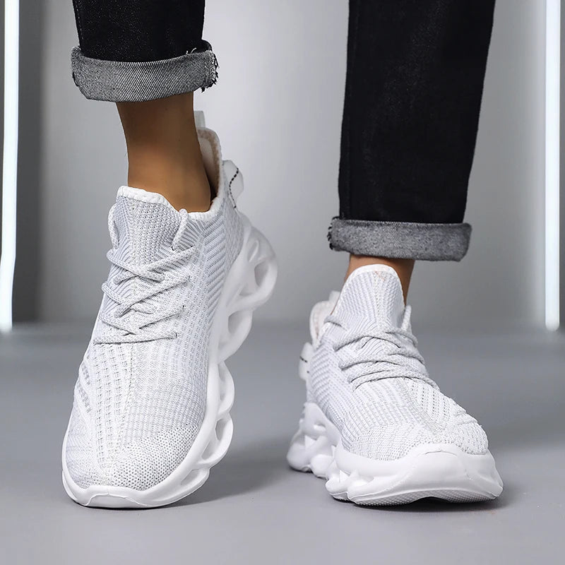 Hot selling men’s running shoes – breathable sports sneakers with outdoor non-slip sole, casual and comfortable for couples white2356