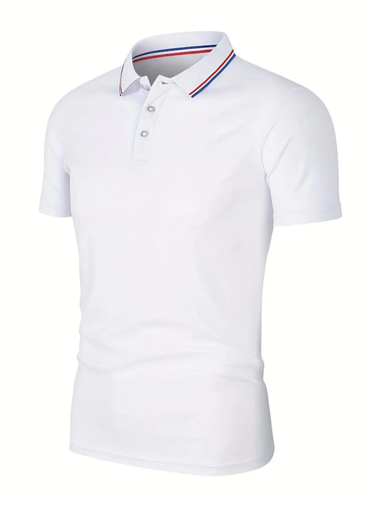 Men’s Polo Shirt – Breathable Solid Color Casual T-Shirt