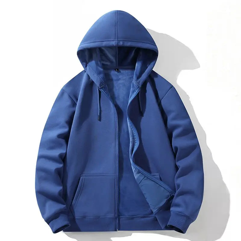 Blue hoodie on a white background