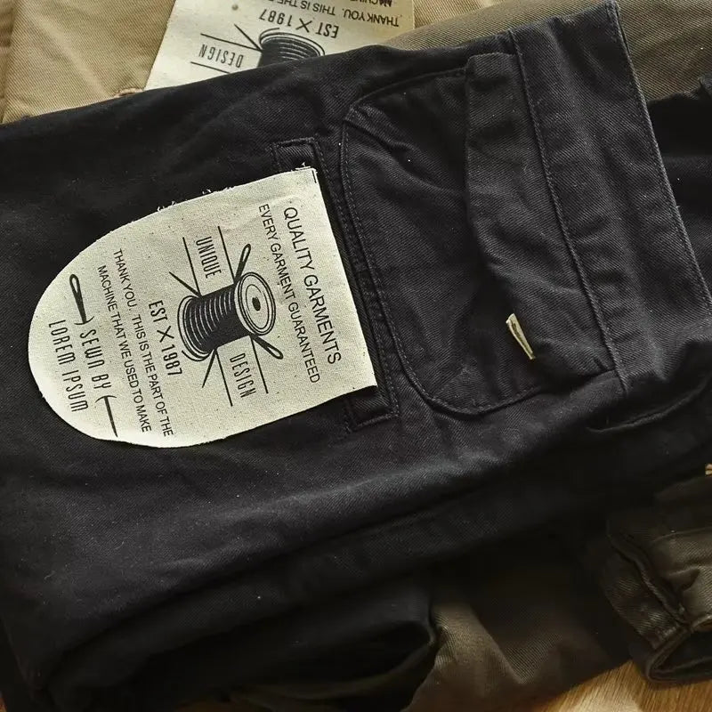 Cargo Pants American Retro Heavy-duty  - black03