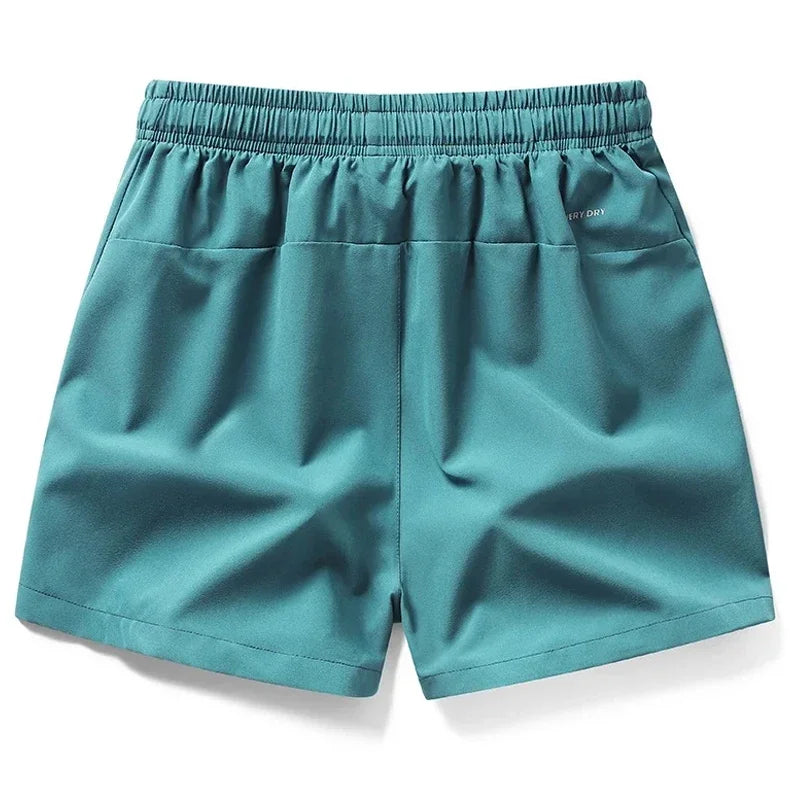 Teal shorts on a white background