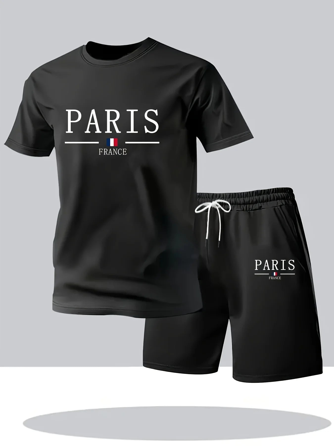 New Summer Men's Casual T-Shirt and Shorts Two-Piece Set Relaxed Fit Men's Short-Sleeve Breathable Athletic Set Two-Piece Set