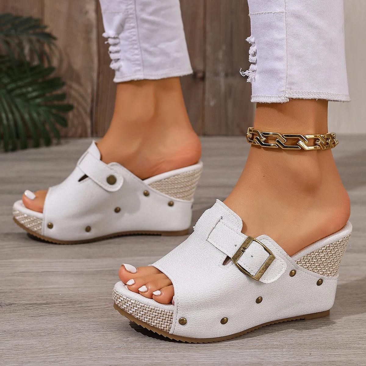 Summer Trend Women Sandals Retro Peep Toe Wedges Shoes Women Roman Open Toe Platform Shoes Luxury Casual Designer Sandals Women