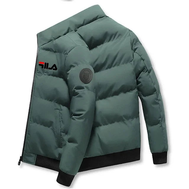 Men’s Winter Warm Coat – Windproof Printed Casual Jacket M–5XL