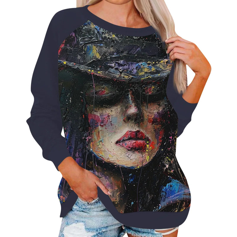 Women'S Halloween Theme Print Tops - 13
